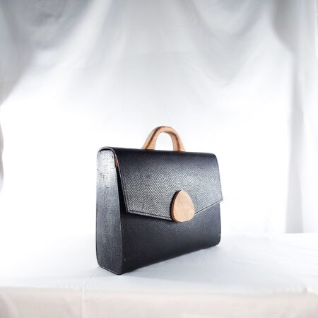 ABA BRIEF BAG IN TEXTURED BLACK