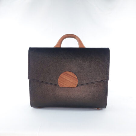 ABA BRIEF BAG IN BLACK AND RED GRAIN