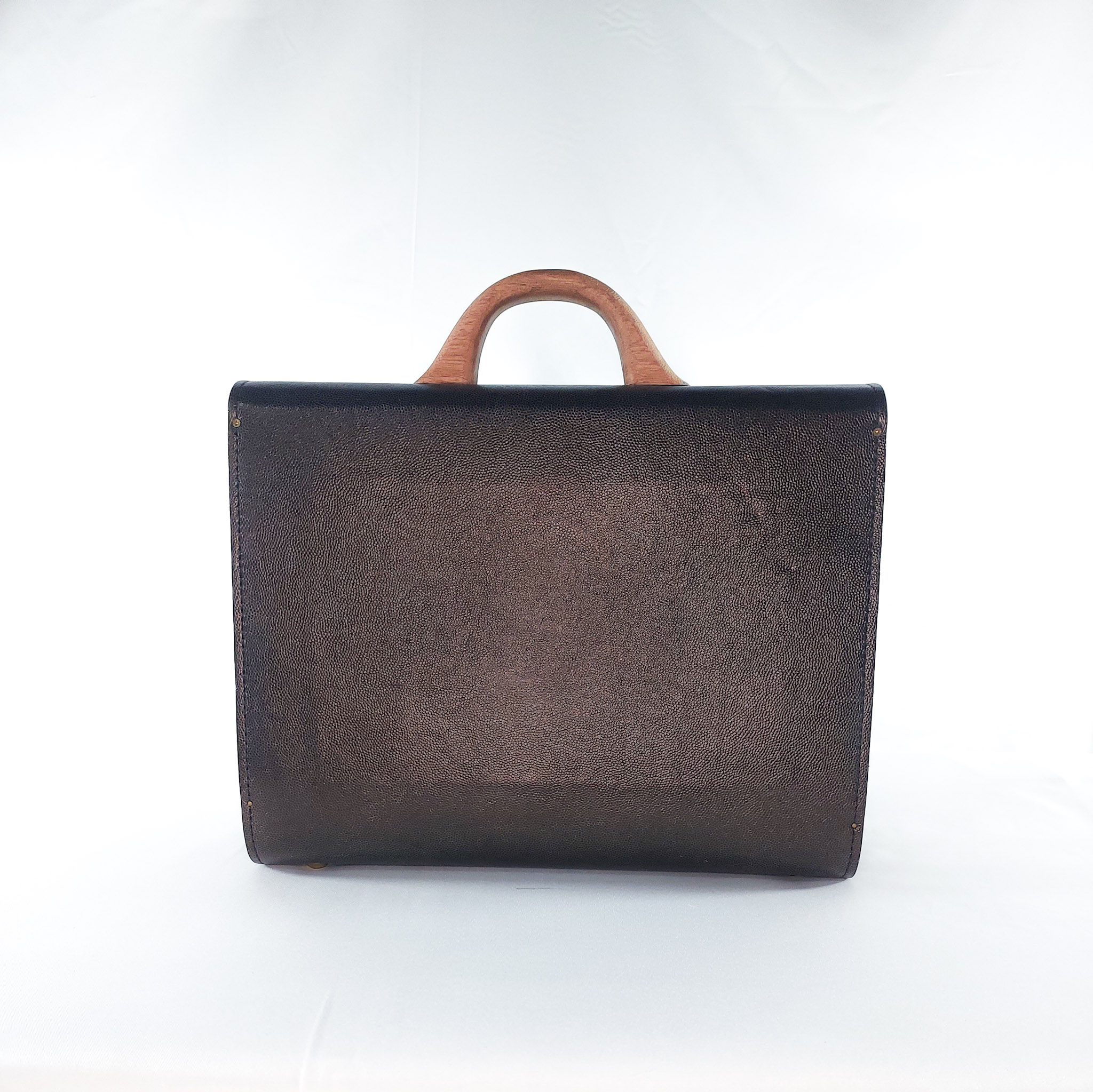 ABA BRIEF BAG IN BLACK AND RED GRAIN - Image 2