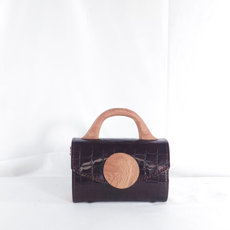 ABA MINI IN PATENT OXBLOOD