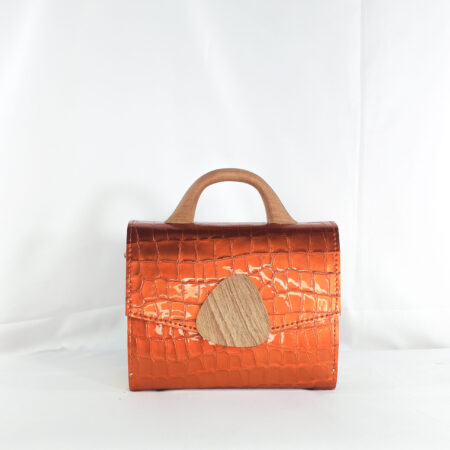 DARK ORANGE SODZINE TOP HANDLE BAG