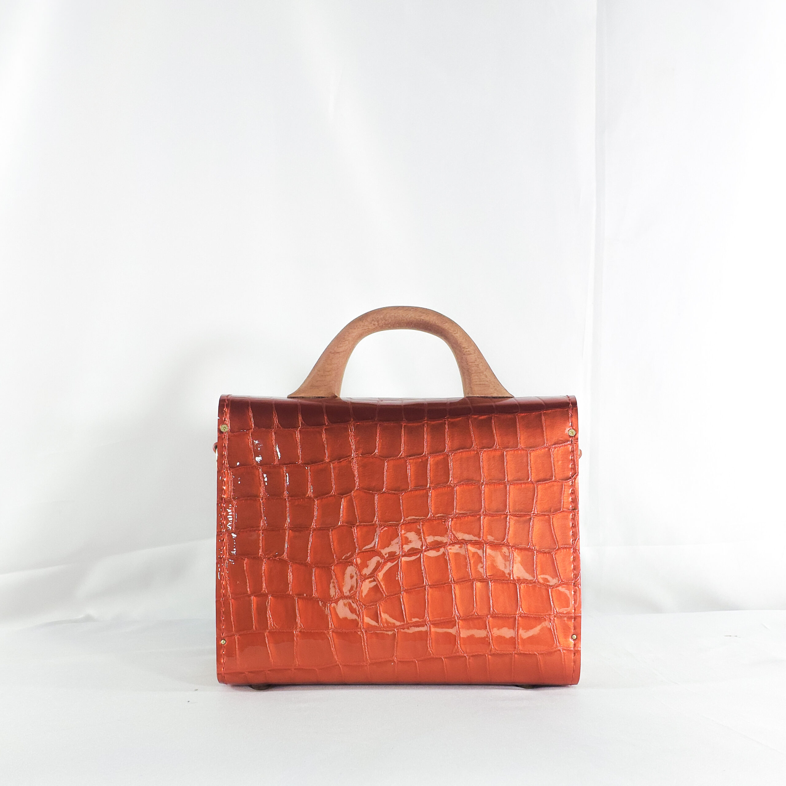 DARK ORANGE SODZINE TOP HANDLE BAG - Image 5