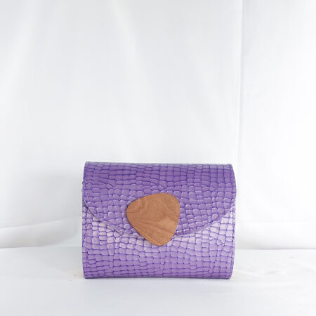 KLENAM CLUTCH IN LILAC CROC